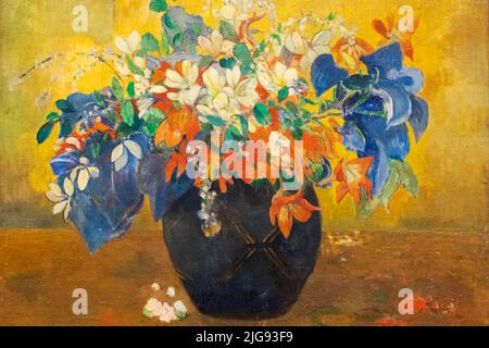 Painting titled 'A Vase of Flowers' by Paul Gauguin dated 1896 Stock Photo