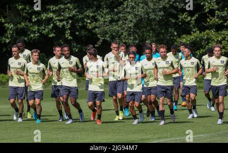Anderlecht's players pictured during a training camp of Belgian first league team RSC Anderlecht, in Horst, The Netherlands, ahead of the 2022-2023 season, Friday 08 July 2022. BELGA PHOTO VIRGINIE LEFOUR Stock Photo