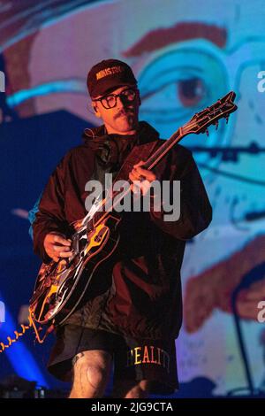 John Baldwin Gourley of Portugal. The Man performs during the 2023 ...