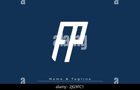 Alphabet letters Initials Monogram logo FP , PF Stock Vector