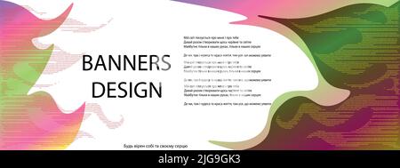 abstract Banner on colored background red and yellow waves. For any kind of design advertising and decorations. Stock Vector