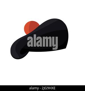 Balmoral bonnet accessory hat woman vector illustration icon. Fashion head wear isoalted white and graphic design style. Fashionable headgear and eleg Stock Vector