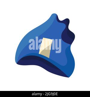 Beanie hat fashion accessory vector illustration icon. Clothing sport cap and isolated white winter wear head. Clothes object style and wool apparel d Stock Vector
