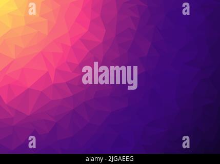 Abstract low polygonal gradient colorful mosaic pattern background and texture. Vibrant retro color backdrop. Vector illustration Stock Vector