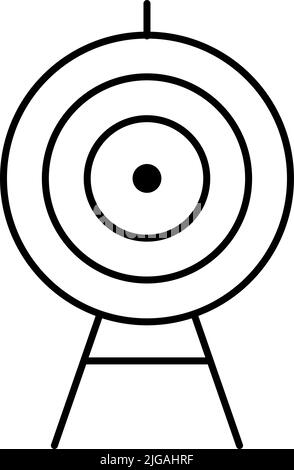 Successful shoot. Darts target aim icon on white background. Vector illustration. Stock Vector