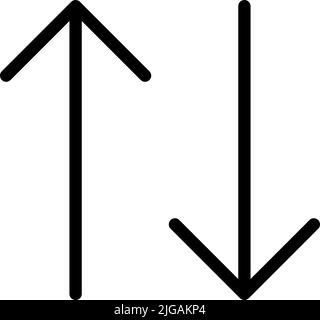 arrow, two ways icon. Simple thin line, outline vector of Arrows icons for UI and UX, website or mobile application on white background Stock Vector