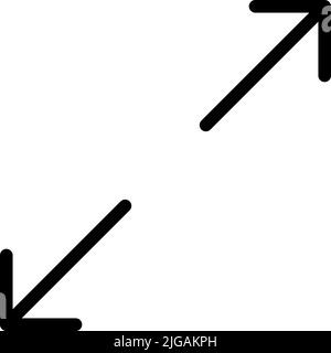 arrow expand icon. Simple thin line, outline vector of Arrows icons for UI and UX, website or mobile application on white background Stock Vector