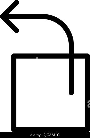 arrow, turn icon. Simple thin line, outline vector of Arrows icons for UI and UX, website or mobile application on white background Stock Vector