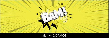 Comic lettering BAM on white background - Vector illustration Stock Vector