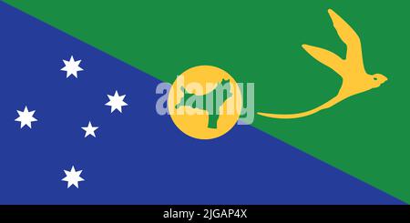 Flag of the CHRISTMAS ISLAND, AUSTRALIA Stock Vector