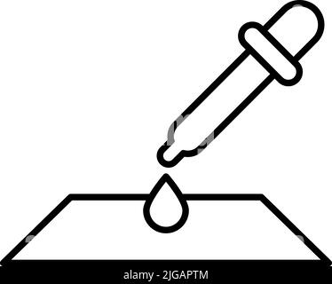 dropper iconicon. Simple thin line, outline vector of Biology icons for UI and UX, website or mobile application on white background Stock Vector
