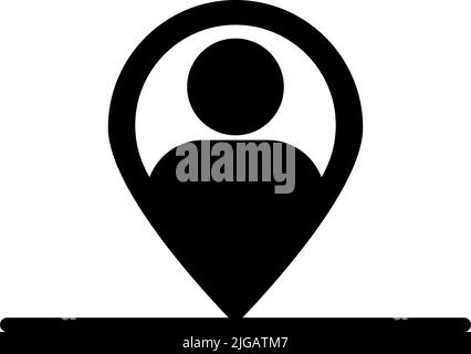 distance, job icon. Simple glyph vector of business set for UI and UX, website or mobile application on white background on white background Stock Vector