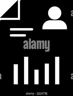 contract, cv icon. Simple glyph vector of business set for UI and UX, website or mobile application on white background on white background Stock Vector