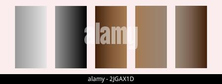 Collection of colorful smooth gradient background for graphic design. Vector illustration Stock Vector