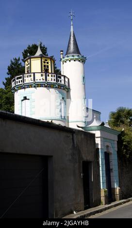 classical architecture, unusual Chinese pavilion in nantes, france Stock Photo