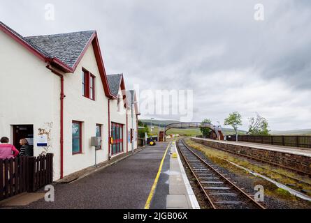 The railway station at Achnasheen, a small village in Ross-shire in the Highland council area of Scotland Stock Photo