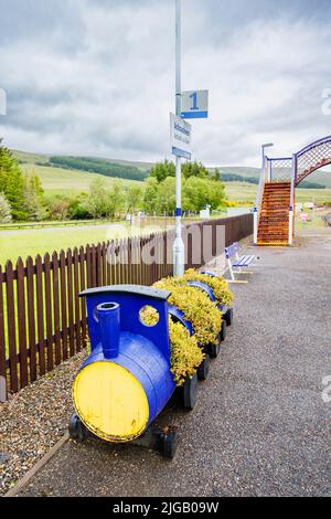 The railway station at Achnasheen, a small village in Ross-shire in the Highland council area of Scotland Stock Photo