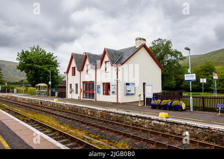 The railway station at Achnasheen, a small village in Ross-shire in the Highland council area of Scotland Stock Photo