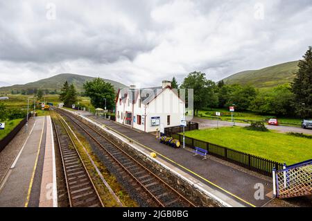 The railway station at Achnasheen, a small village in Ross-shire in the Highland council area of Scotland Stock Photo