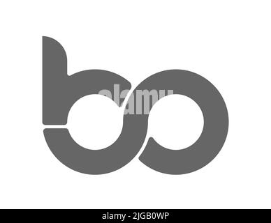 Circular combination of lowercase letters B and O. Design for a monogram, logo, emblem or sticker. Flat style Stock Vector