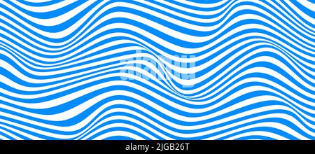 Distorted 3D Lnes background. Abstract  Lines Background. Vector Optical Ilusion Stock Vector
