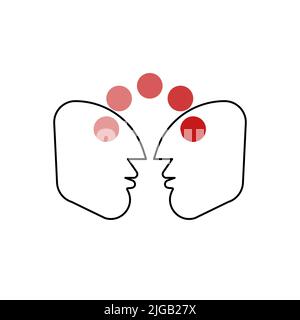 Communication, unerstanding concept. Impact icon. Influencer logo. Transformation of meaning. Manipulation concept Stock Vector