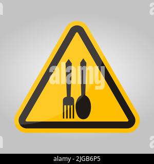 No Food Allowed Symbol On White Background Stock Vector