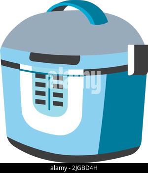 Slow cooker or multi device for cooking dishes Stock Vector