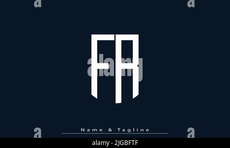 Alphabet letters Initials Monogram logo FR , RF Stock Vector