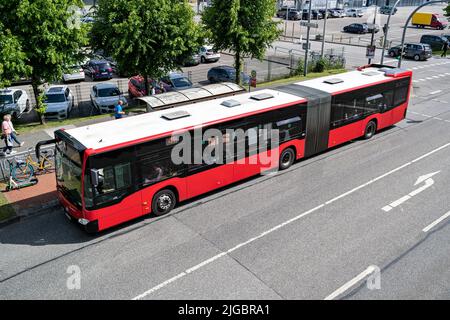 KVG Mercedes-Benz Citaro G articulated bus in Kiel, Germany Stock Photo