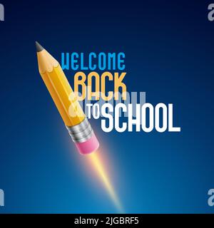 Welcome Back to School typographic vector design Stock Vector