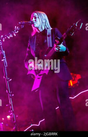 Milan Italy 05 July 2022. The American singer songwriter PHOEBE BRIDGERS performs live on stage at Carroponte. Stock Photo