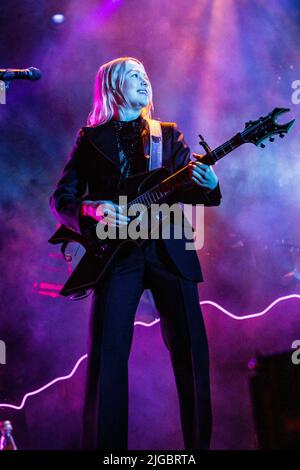 Milan Italy 05 July 2022. The American singer songwriter PHOEBE BRIDGERS performs live on stage at Carroponte. Stock Photo