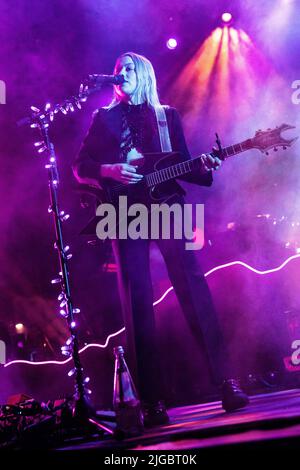 Milan Italy 05 July 2022. The American singer songwriter PHOEBE BRIDGERS performs live on stage at Carroponte. Stock Photo