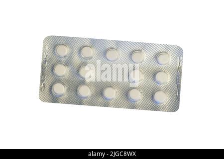 Medicines, tablets isolated on a white background. Stock Photo