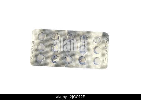 Medicines, tablets isolated on a white background. Stock Photo