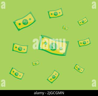 Dollar Note Pattern Background American Currency Bill Business Banking Stock Vector