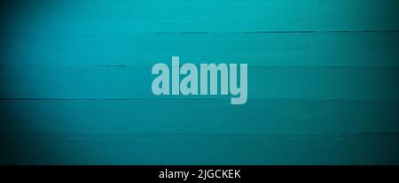 Texture of a turquoise wooden planks, old wood house wall, rustic style Stock Photo