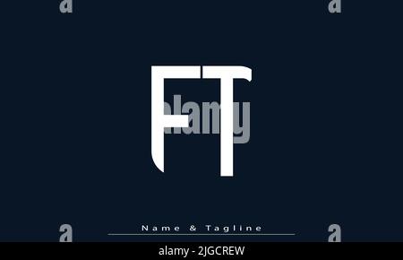 Alphabet letters Initials Monogram logo FT , TF Stock Vector