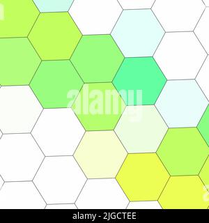 Geometry hexagon wall texture background multicolor honeycomb pattern wallpaper Stock Photo