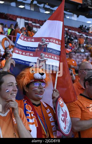 Sheffield, UK. 9th July, 2022. Supporters (Netherlands Women) during the Uefa Women s Euro England 2022 match between Netherlands 0-0 Sweden at Bramall Lane Stadium on July 9, 2022 in Sheffield, England. Credit: Maurizio Borsari/AFLO/Alamy Live News Stock Photo