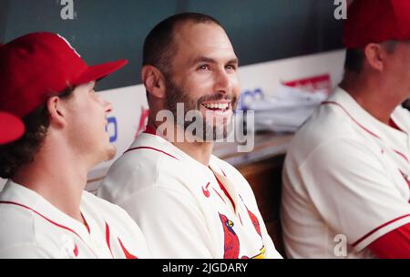 This is a 2022 photo of Paul Goldschmidt of the St. Louis Cardinals  baseball team. This image reflects the St. Louis Cardinals active roster  Saturday, March 19, 2022, in Jupiter Fla., when