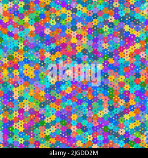 Vector seamless multicolored mosaic pattern. Graphic seamless pattern Stock Vector