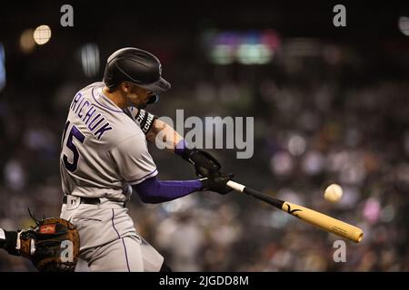 Colorado Rockies center fielder Randal Grichuk (15) in the fourth