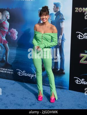 July 9, 2022, Santa Monica, California, USA: Peyton Elizabeth Lee attends Disney+ Original Movie ''Zombies 3'' Los Angeles Premiere. (Credit Image: © Billy Bennight/ZUMA Press Wire) Stock Photo