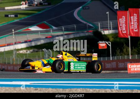 Martin Brundle in a Benetton B192 of 1992, action during the Formula 1 Rolex Grosser Preis Von Osterreich 2022, 2022 Austrian Grand Prix, 11th round of the 2022 FIA Formula One World Championship from July 8 to 10, 2022 on the Red Bull Ring, in Spielberg, Austria - Photo DPPI Stock Photo