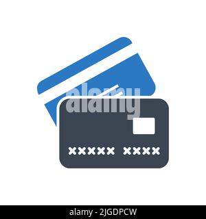 Credit card related vector glyph icon Stock Vector