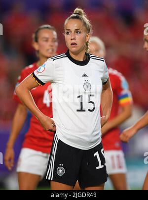 08 Jul 2022 - Germany v Denmark - UEFA Women's Euro 2022 - Group B - Brentford Community Stadium  Germany's Giulia Gwinn during the UEFA Women's Euro 2022 match against Denmark Picture Credit : © Mark Pain / Alamy Live News Stock Photo