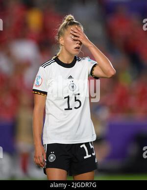 08 Jul 2022 - Germany v Denmark - UEFA Women's Euro 2022 - Group B - Brentford Community Stadium  Germany's Giulia Gwinn during the UEFA Women's Euro 2022 match against Denmark Picture Credit : © Mark Pain / Alamy Live News Stock Photo