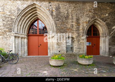 Tallinn, Estonia. July 2022.  External view of St. Catherine's catholic church in the city centerChurch Stock Photo